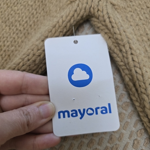 MAYORAL sweater For GIRLS  Size 8 Beige Made In SPAIN - Picture 5 of 14